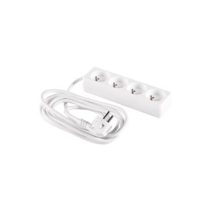 Przedłużacz listwa sieciowa zasilająca 4 gniazda 3x1mm2 czarny 3mb ELCAN (PM-BW-4G-30-C)